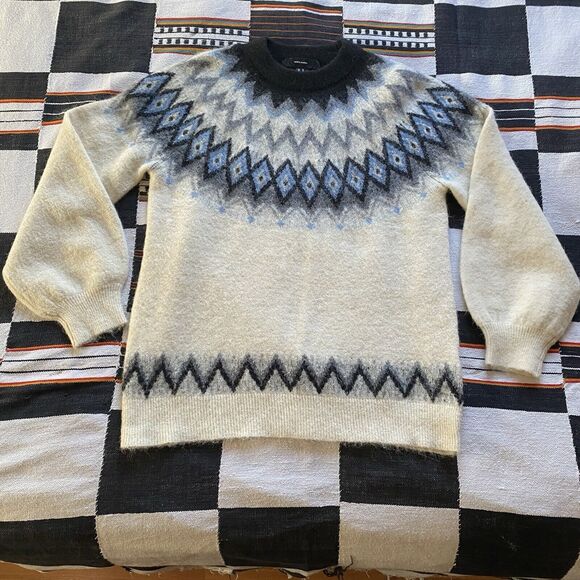 Vero Moda Fair Isle Alpaca Wool Blend Sweater. Medium. So Soft And Warm! - Picture 8 of 13